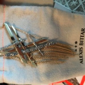 Alexis Bittar criss-cross diamente fringe pendant